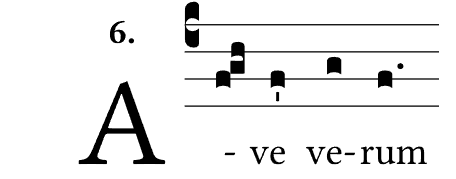 Ave Verum plainchant notation extract